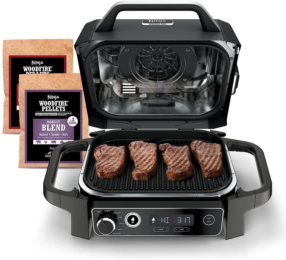 گریل برقی نینجا مدل NINJA -OG701 Woodfire Outdoor Grill & Smoker